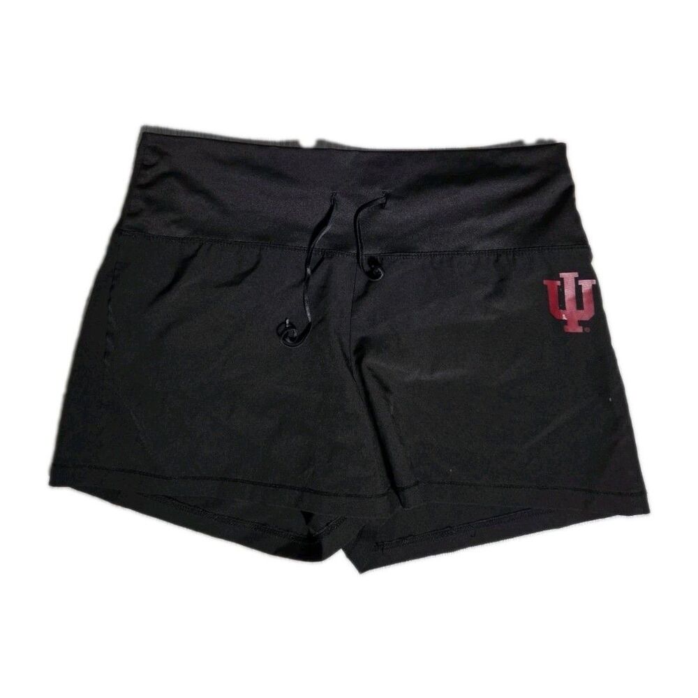 Colosseum Indiana Hoosiers Womens Black Athletic Shorts Size M Drawstring IU EUC